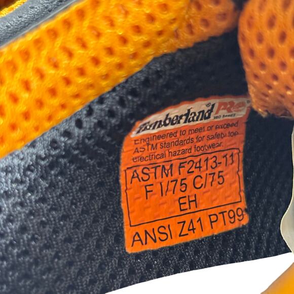 Timberland PRO Women’s 7.5 M Brown Leather Alloy Safety Toe Work Shoes EH 63189 - Picture 5 of 10